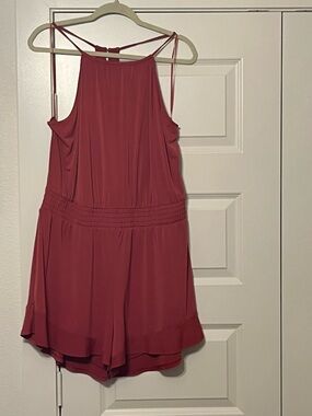 Express Rose Red Strappy Romper